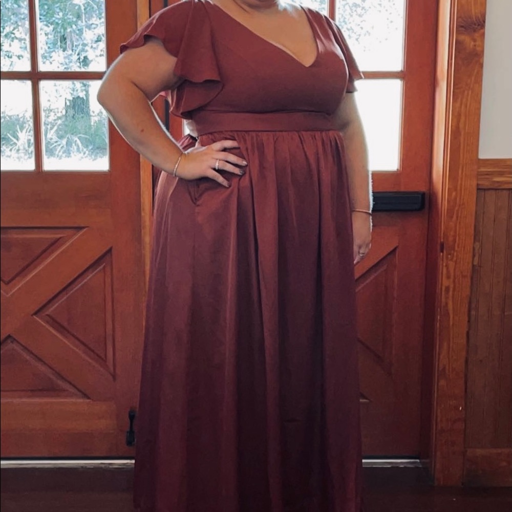 David’s Bridal Bridesmaids dress in Cinnamon
